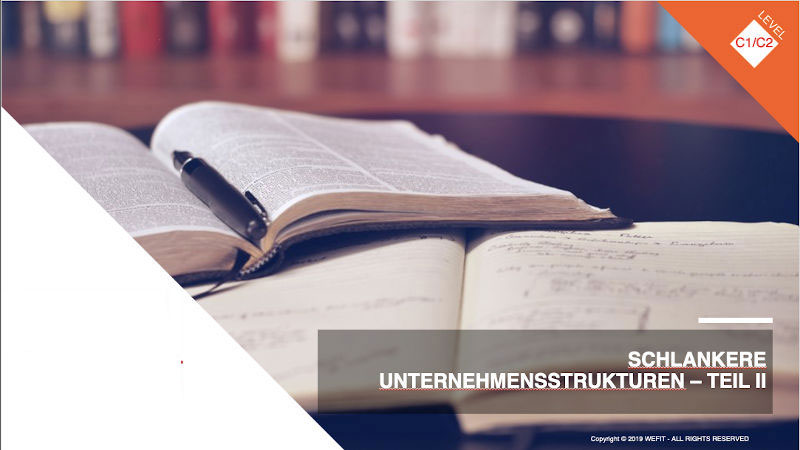 Schlankere Unternehmenstrukturen Teil 2