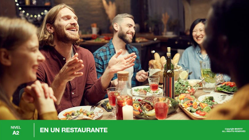 El En un restaurante