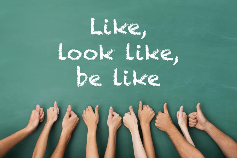Like/look like/be like